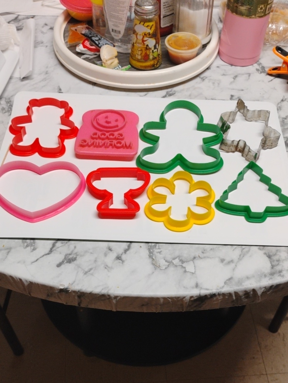Assorted Holiday Cookie Cutters Set - Pink, Red, Green, Yellow